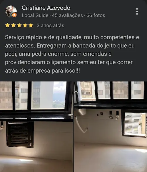 Avaliação Google — cliente 6