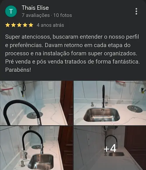 Avaliação Google — cliente 8